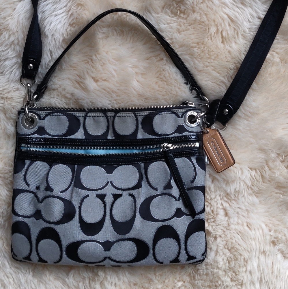 Coach Poppy Metallic Signature Sateen Hip